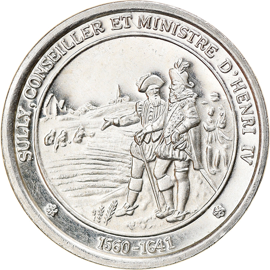 France, Medal, Sully, Ministre d'Henri IV, History, MS(63), Silver