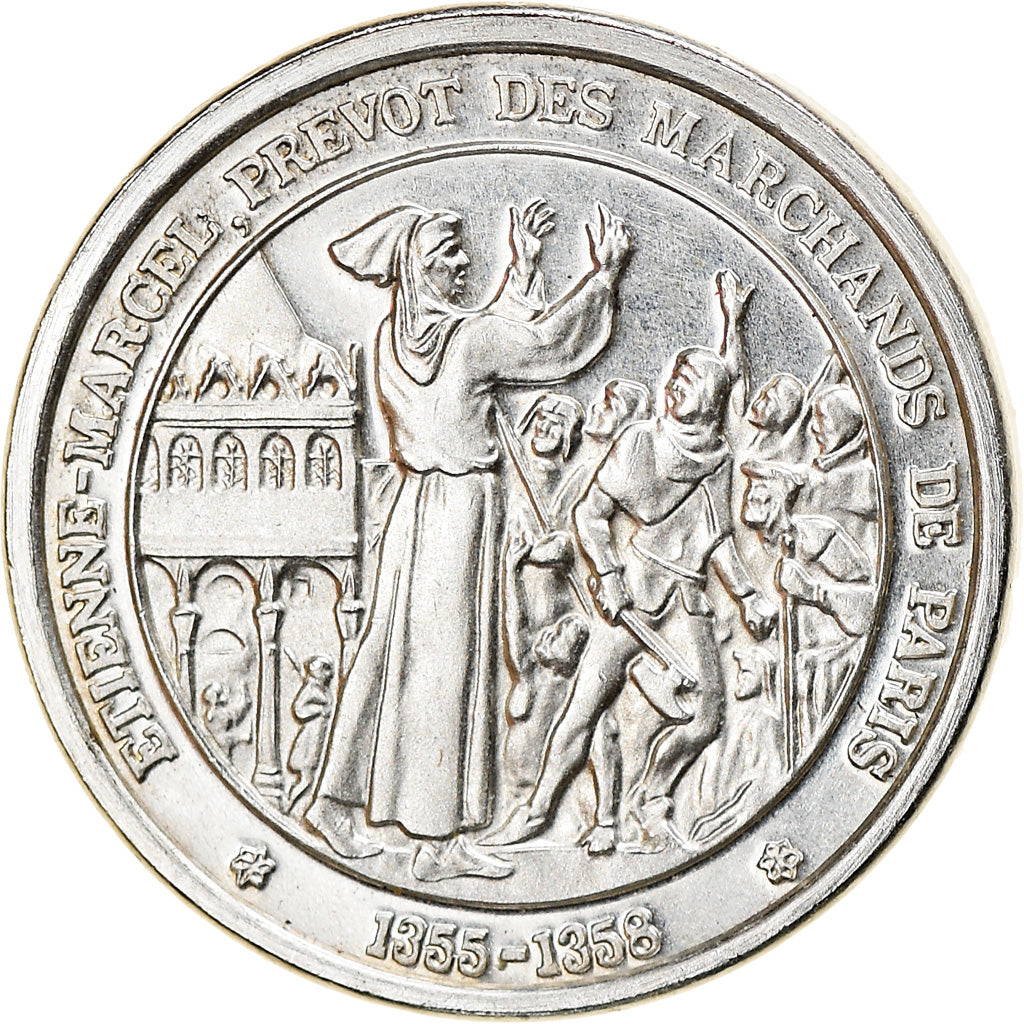France, Medal, Etienne Marcel, Prévost des Marchands de Paris, History, MS(63)