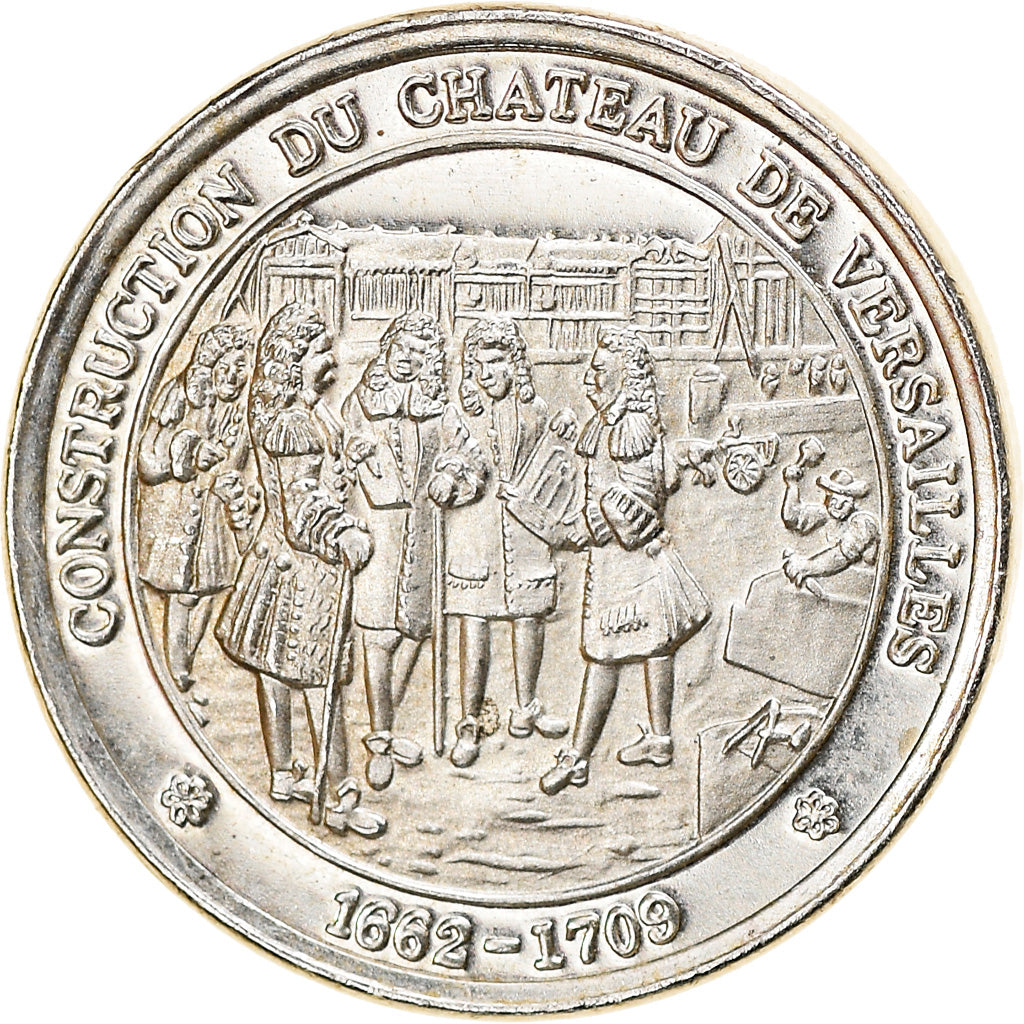 France, Medal, Construction du Château de Versailles, History, MS(63), Silver
