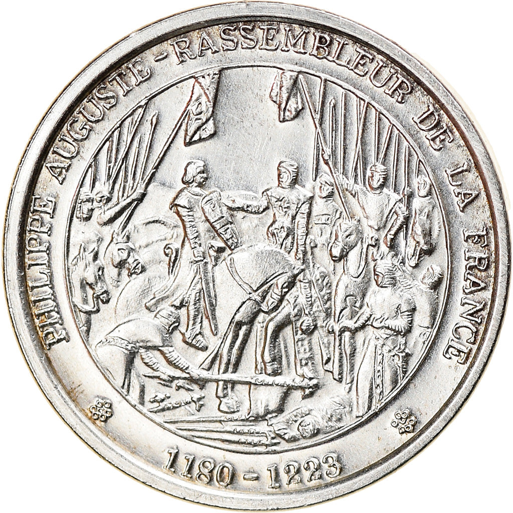 France, Medal, Philippe Auguste, History, MS(63), Silver