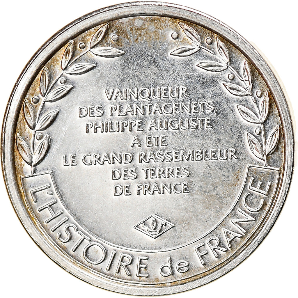 France, Medal, Philippe Auguste, History, MS(63), Silver