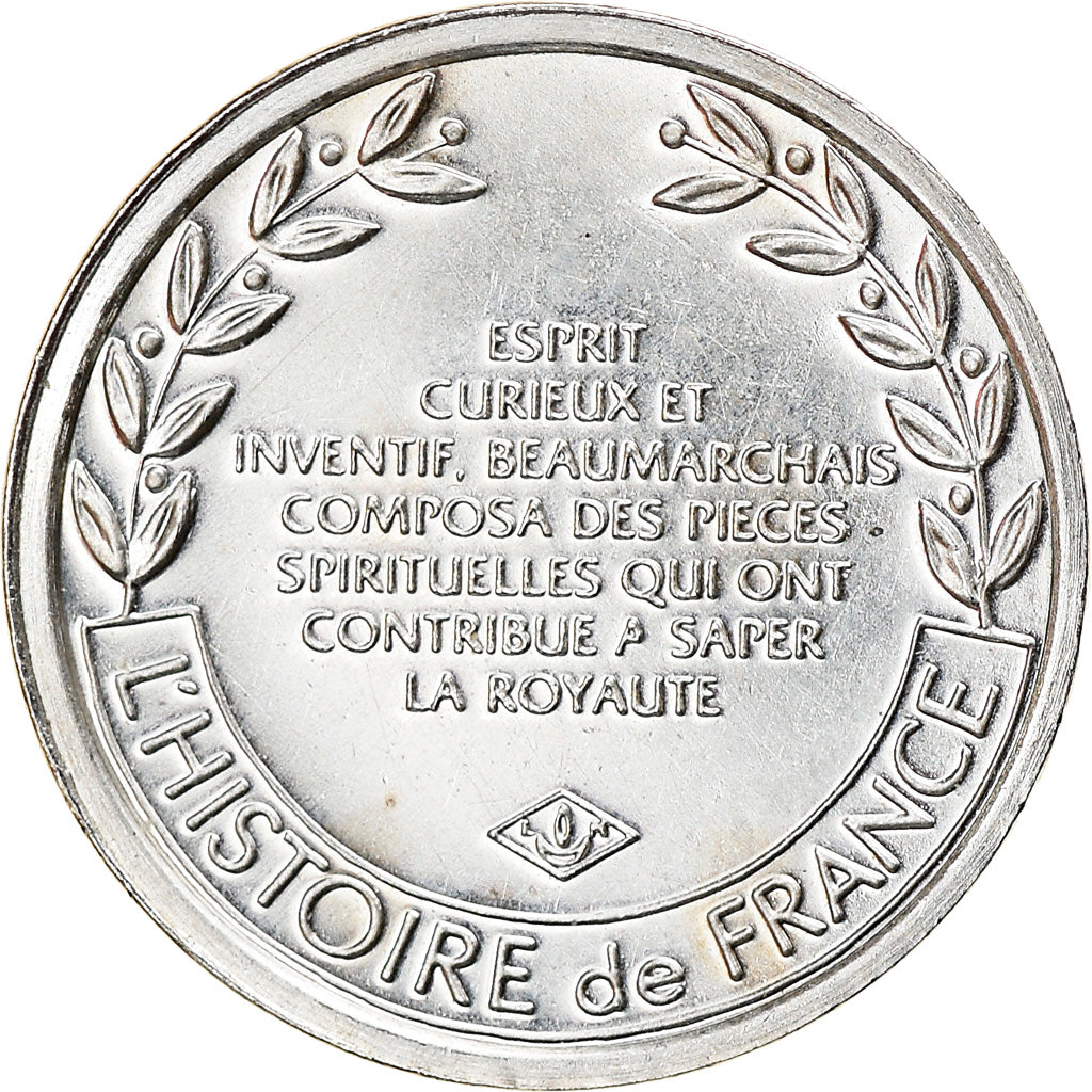 France, Medal, Littérature, Beaumarchais, MS(63), Silver