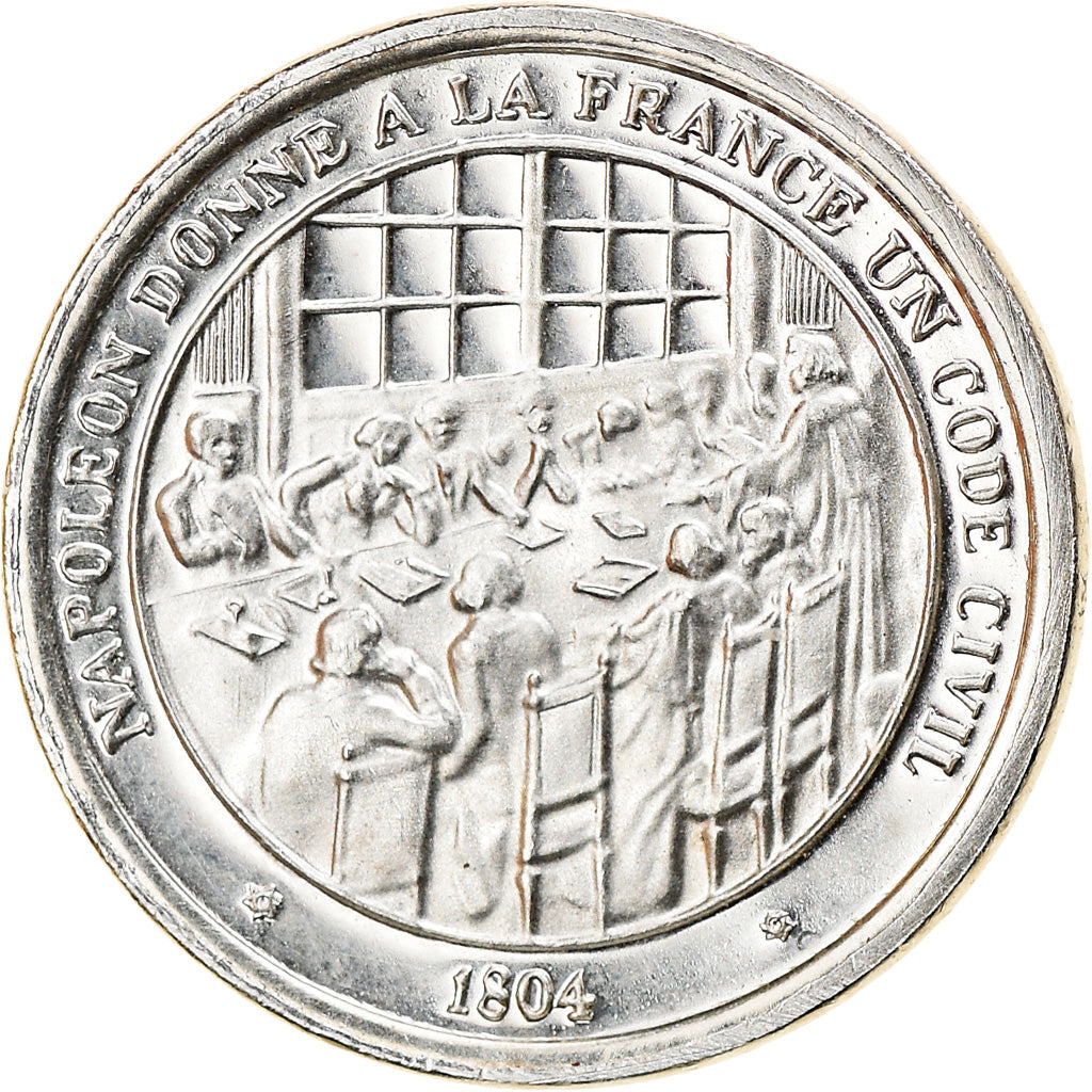 France, Medal, Napoléon Ier, Code Civil (1804), History, MS(63), Silver