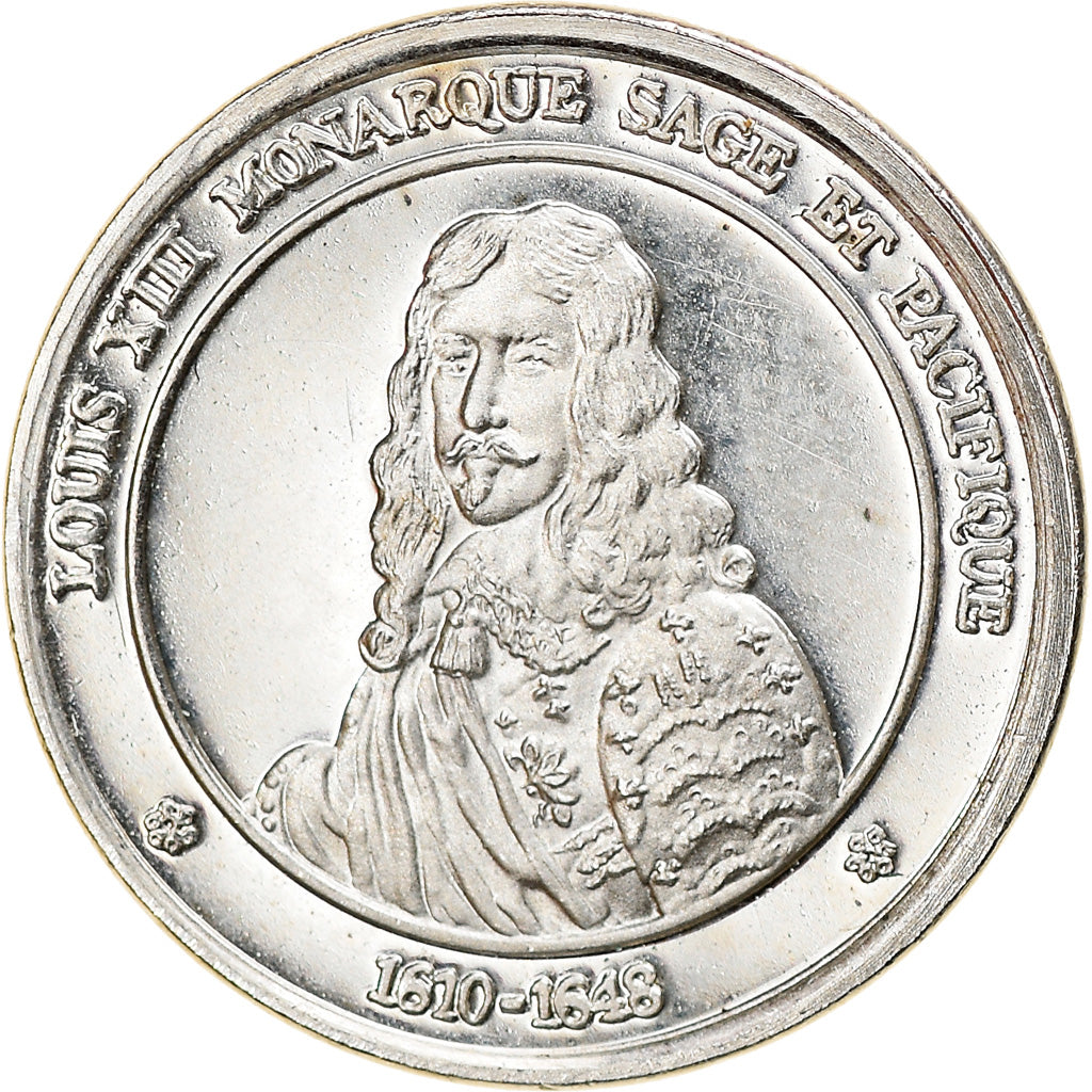 France, Medal, Louis XIII , Le Juste, History, MS(63), Silver