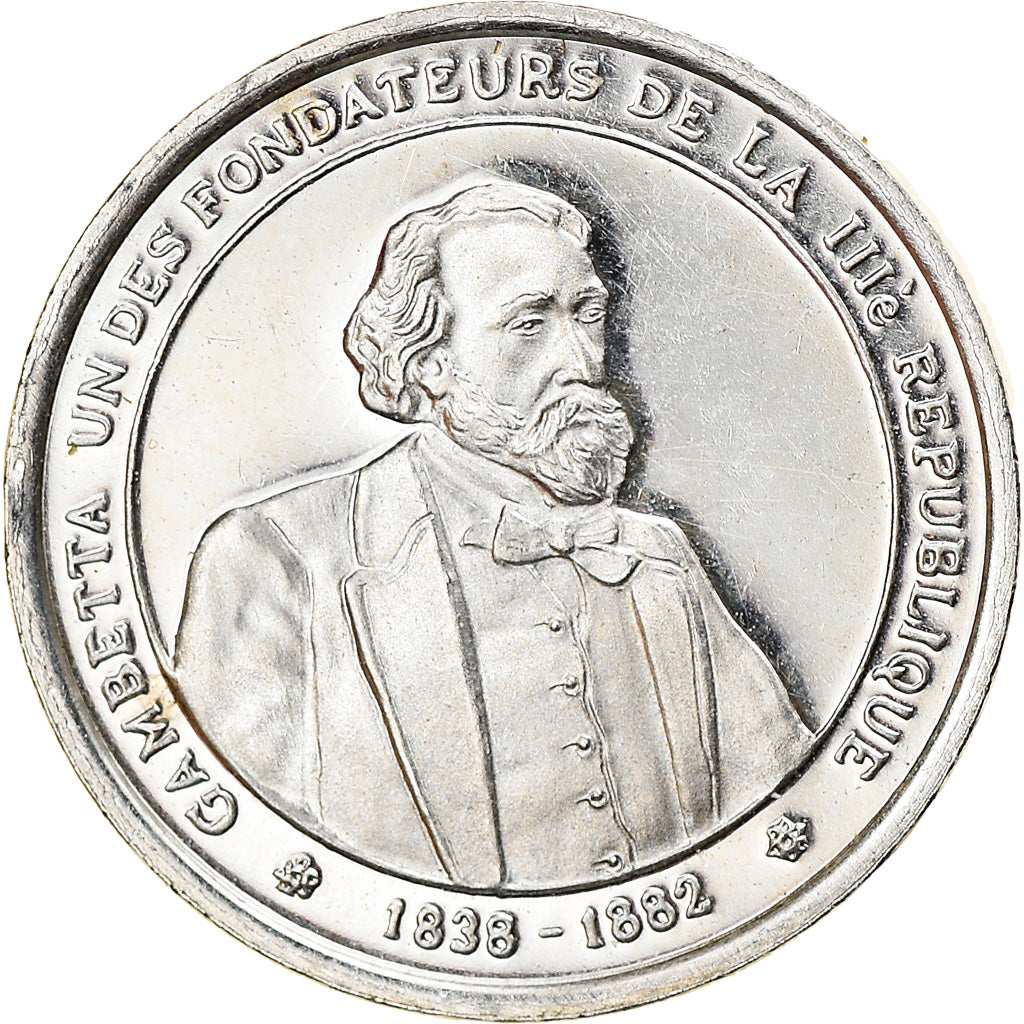 France, Medal, Léon Gambetta, Politics, MS(63), Silver