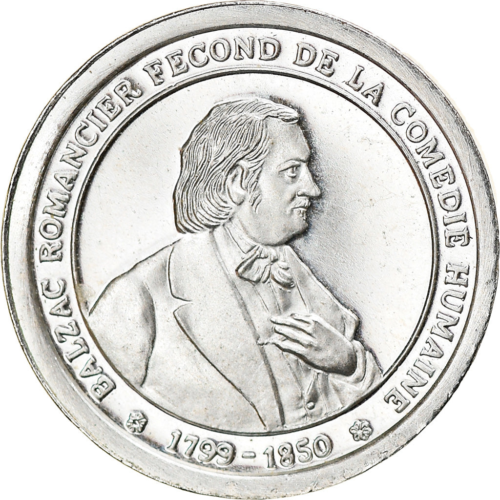 France, Medal, Littérature, Honoré de Balzac, Arts & Culture, MS(63), Silver