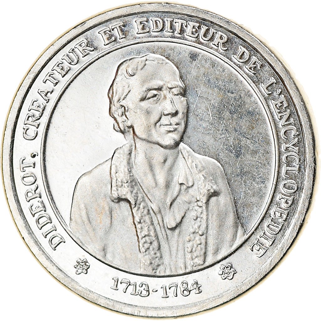 Francja, Medal, Diderot, L'Encyclopédie, Sztuka i Kultura, MS(63), Srebro