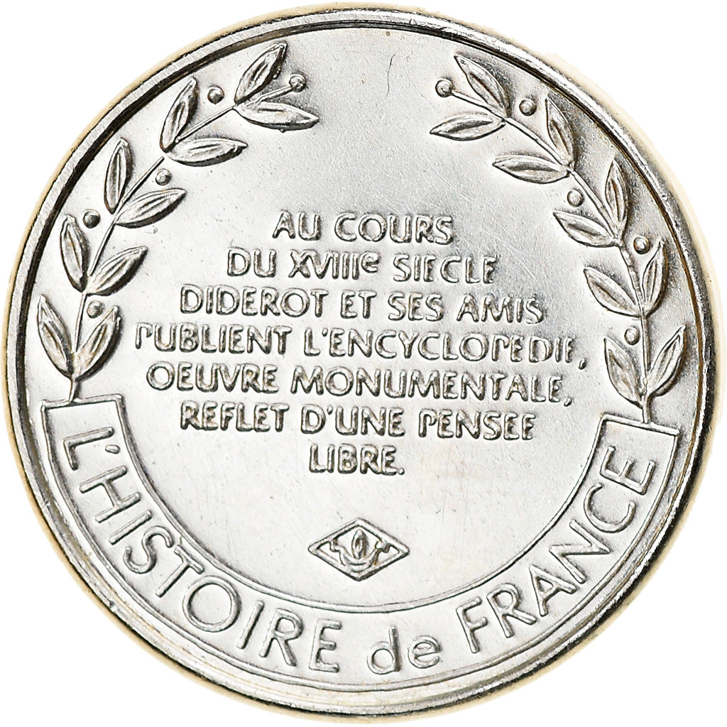 Francja, Medal, Diderot, L'Encyclopédie, Sztuka i Kultura, MS(63), Srebro