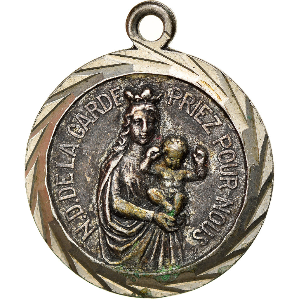 Frankrijk, Medaille, Notre-Dame de la Garde, Religions & beliefs, ZF+, Silvered