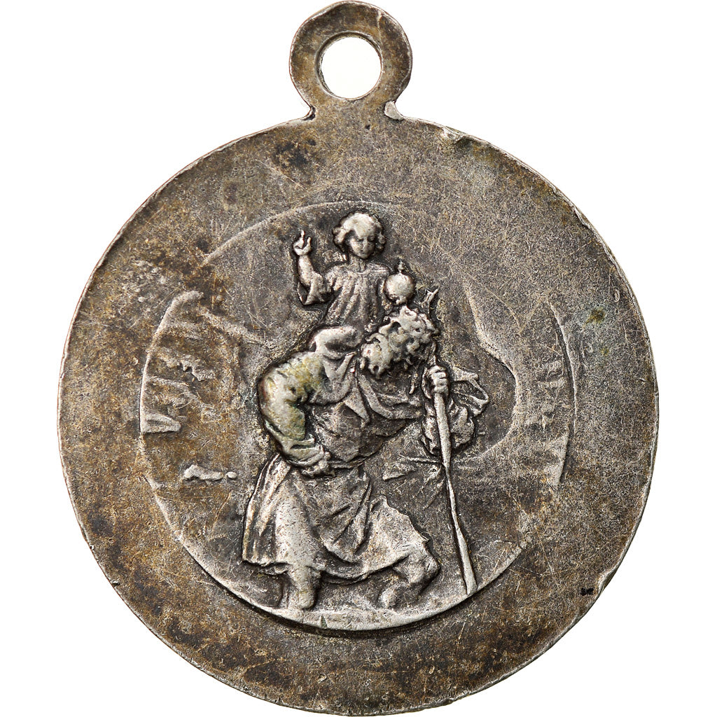 Frankrijk, Medaille, Notre-Dame de la Garde, Religions & beliefs, ZF+, Silvered