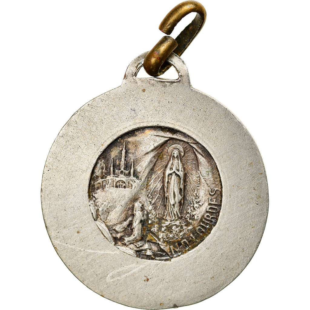 Frankrijk, Medaille, Notre Dame de Lourdes, Religions & beliefs, ZF+, Silvered