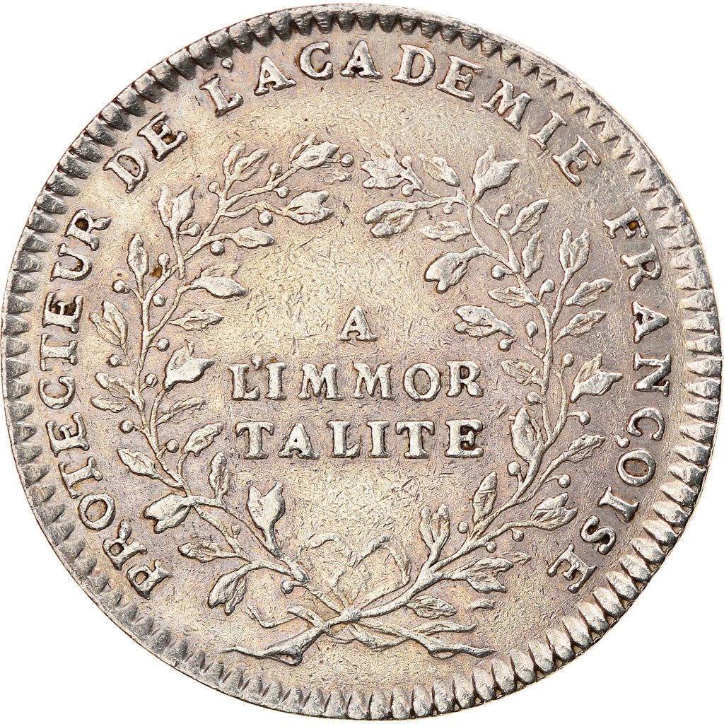 France, Jeton, Royal, Louis XV, Académie Française, Duvivier, TTB+, Argent
