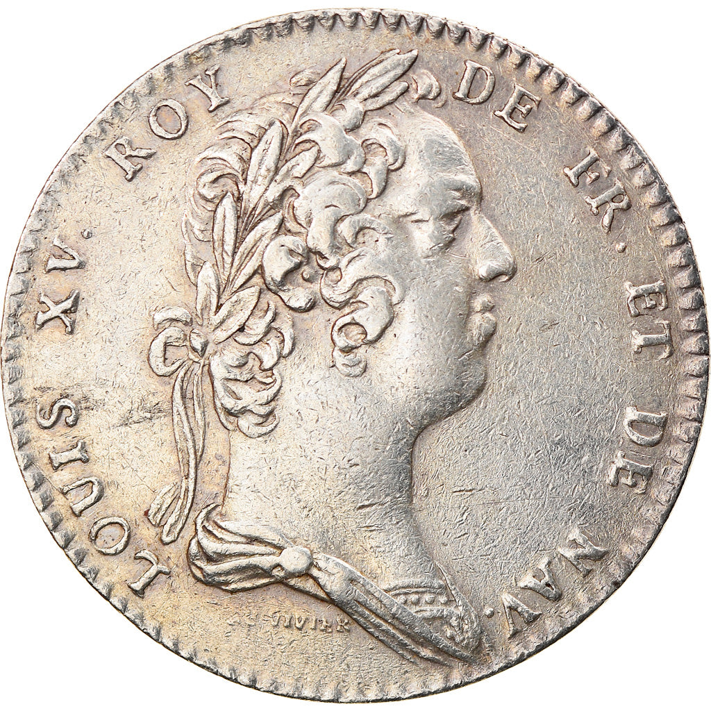 France, Token, Royal, Louis XV, Académie Française, Duvivier, AU(50-53)
