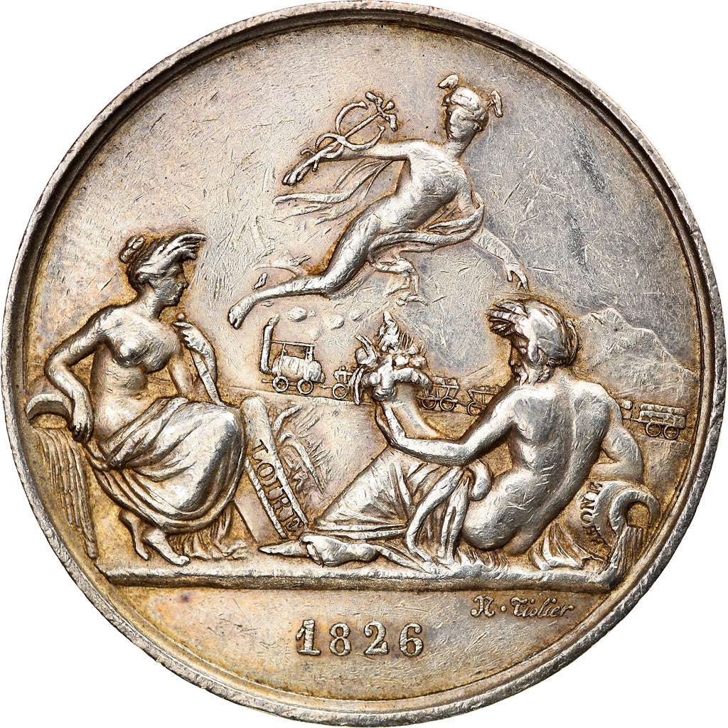 Francia, Token, Railway, Chemin de Fer de Saint-Etienne à Lyon, 1826, Tiolier