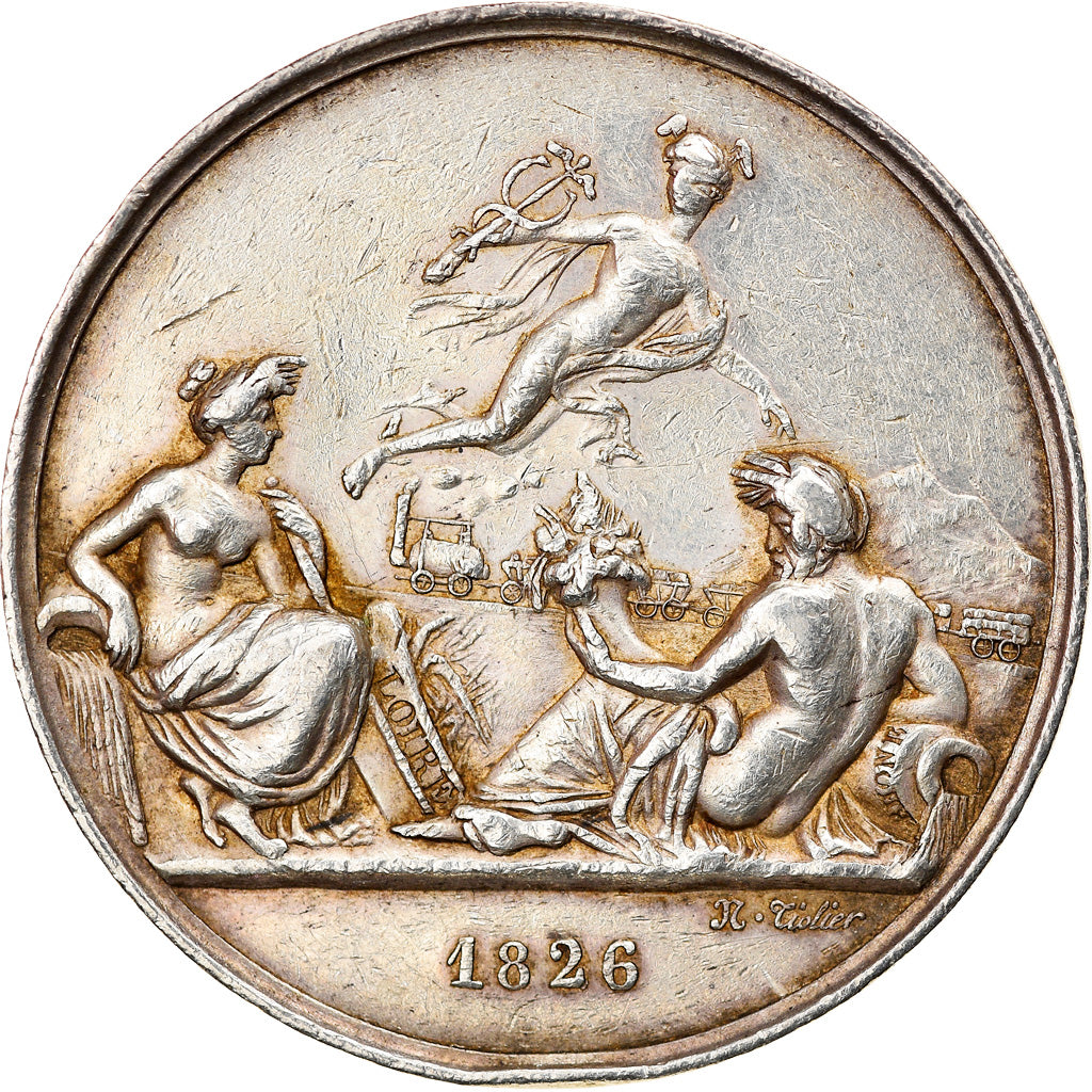 France, Jeton, Railway, Chemin de Fer de Saint-Etienne à Lyon, 1826, Tiolier