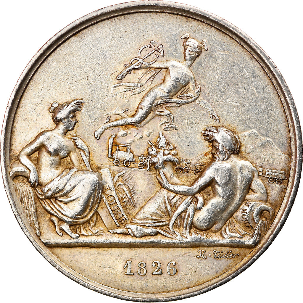France, Token, Railway, Chemin de Fer de Saint-Etienne à Lyon, 1826, Tiolier