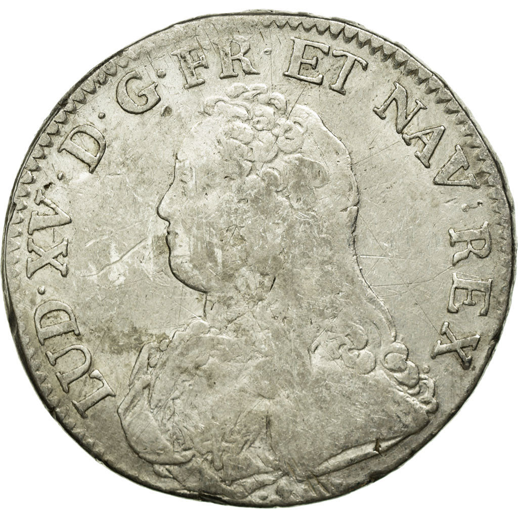 Munten, Frankrijk, Louis XV, Écu aux branches d'olivier, Ecu, 1727, Bayonne