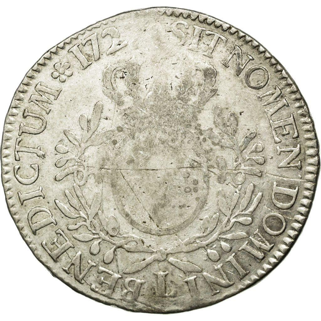 Monnaie, France, Louis XV, Écu aux branches d'olivier, Ecu, 1727, Bayonne, TB
