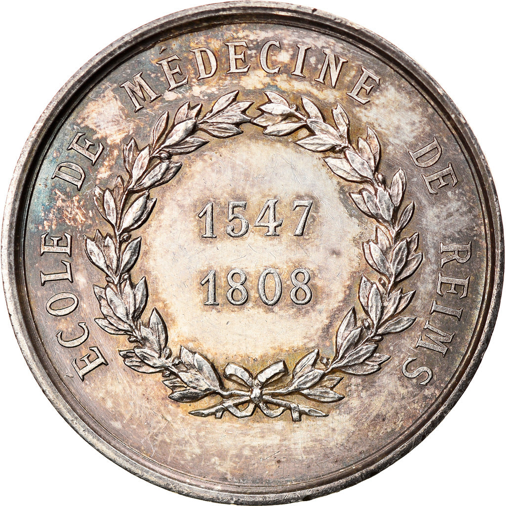 France, Jeton, Hippocrate, Ecole de Médecine de Reims, SPL, Argent