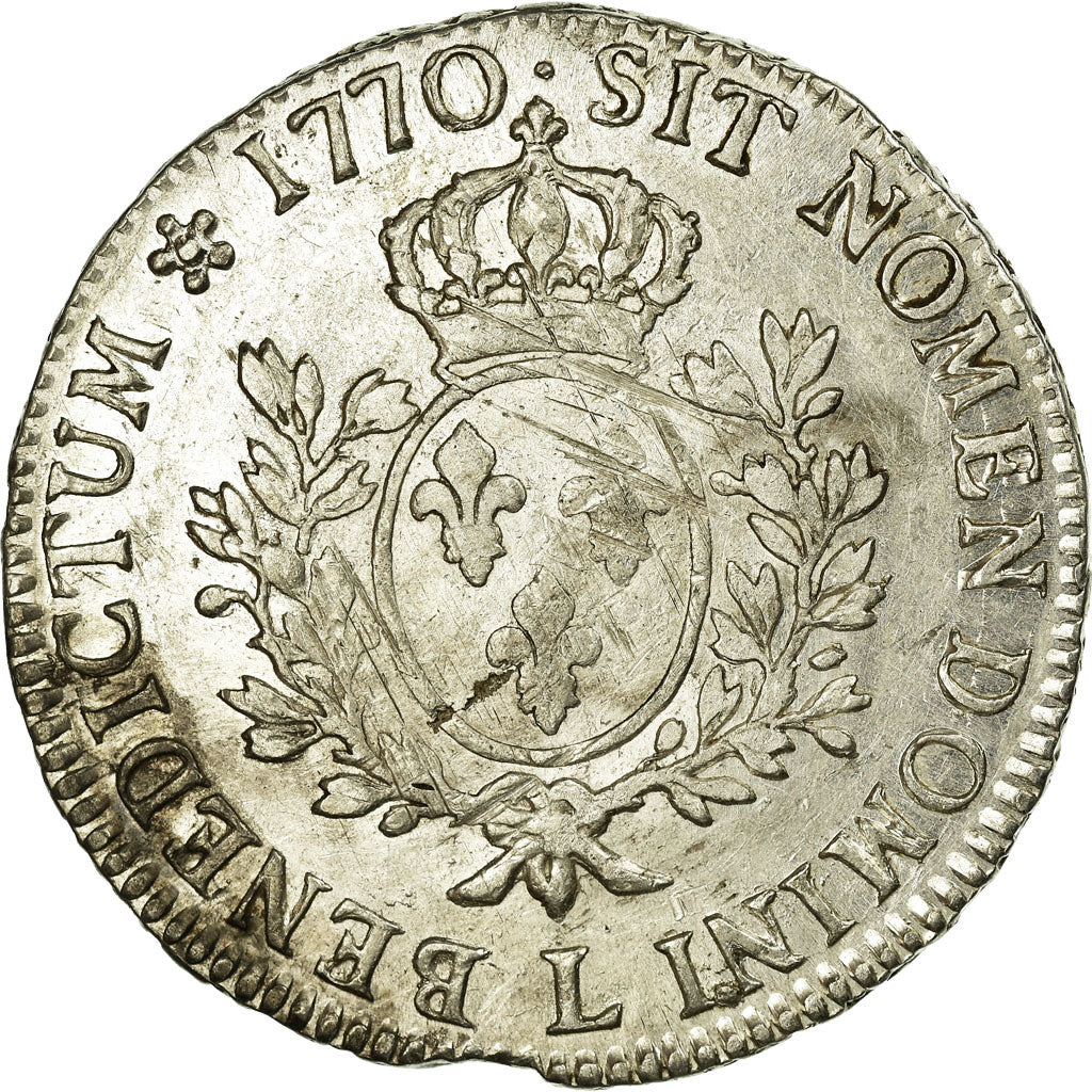 Coin, France, Louis XV, Écu au bandeau, Ecu, 1770, Bayonne, EF(40-45), Silver