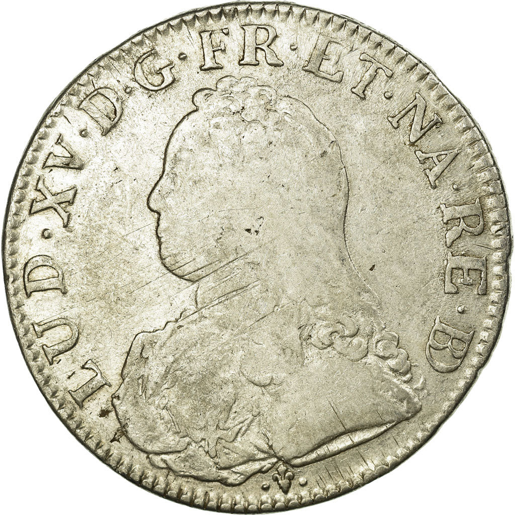 Coin, France, Louis XV, Écu de Béarn aux branches d'olivier, Ecu, 1730, Pau