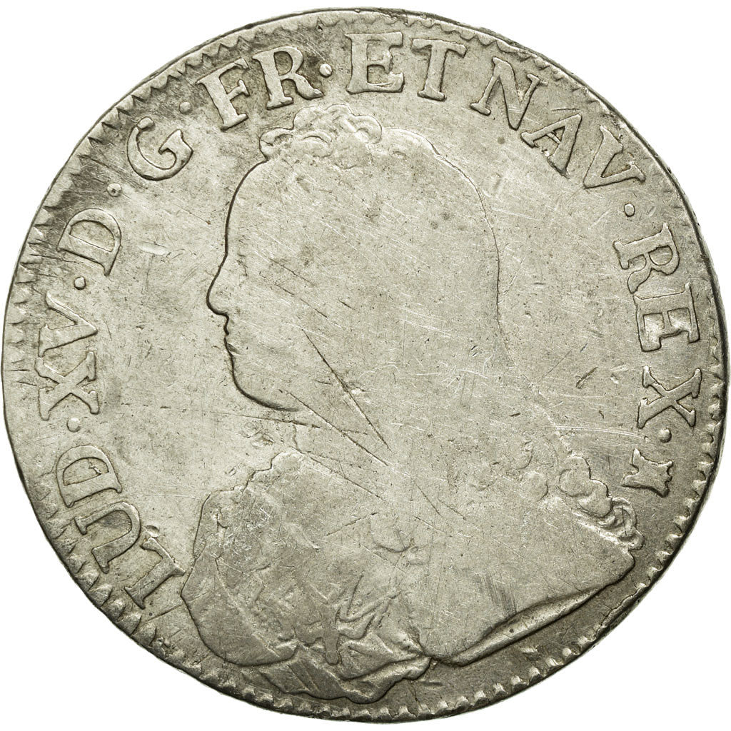 Moneda, Francia, Louis XV, Écu aux branches d'olivier, Ecu, 1736, Toulouse, BC