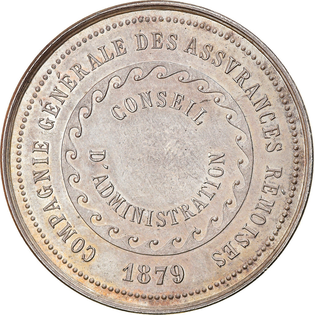 France, Token, Compagnie Générale des Assurances Rémoises, 1879, AU(55-58)
