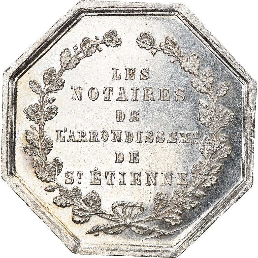 France, Jeton, Notaires de l'Arrondissement de Saint-Etienne, 1846, Durand, SUP