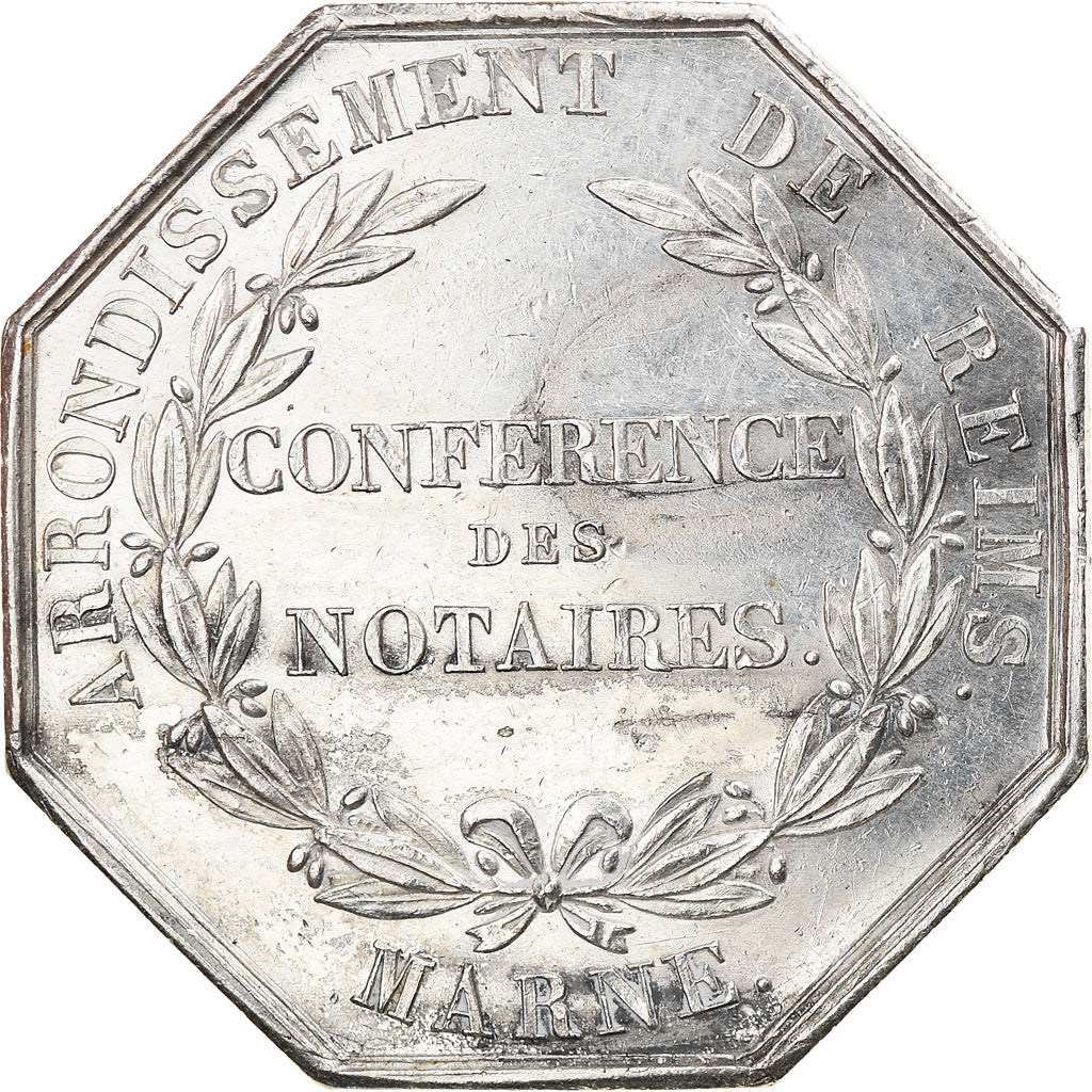 Francja, Token, Conférence des Notaires, Reims, 1847, Vivier, AU(50-53)