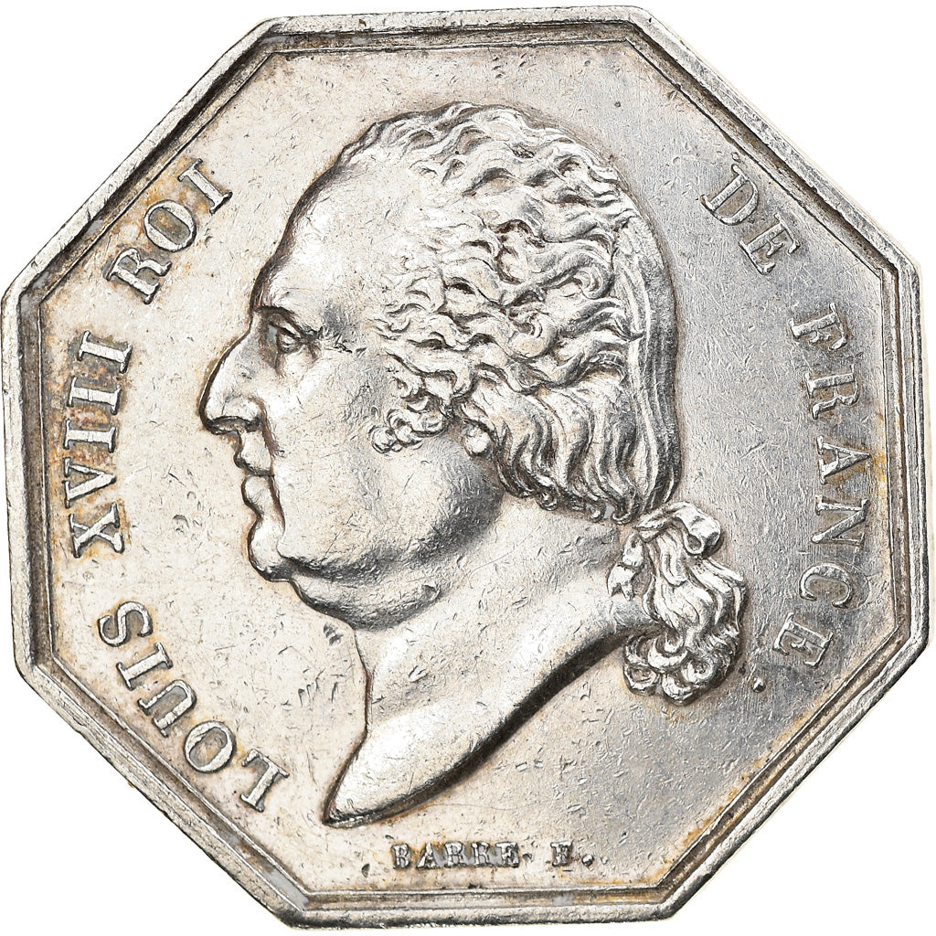 France, Token, Louis XVIII, Notaires de l'Arrondissement de Melun, Seine et
