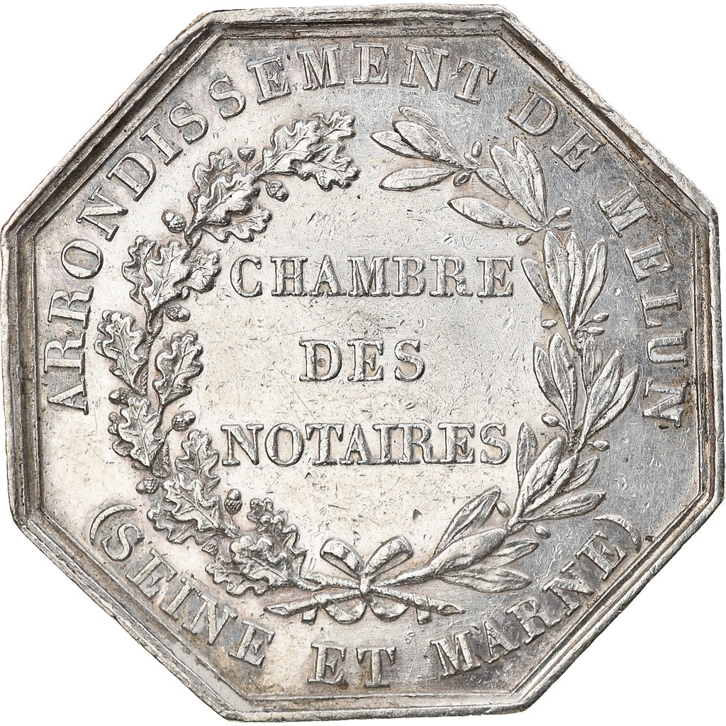 France, Token, Louis XVIII, Notaires de l'Arrondissement de Melun, Seine et