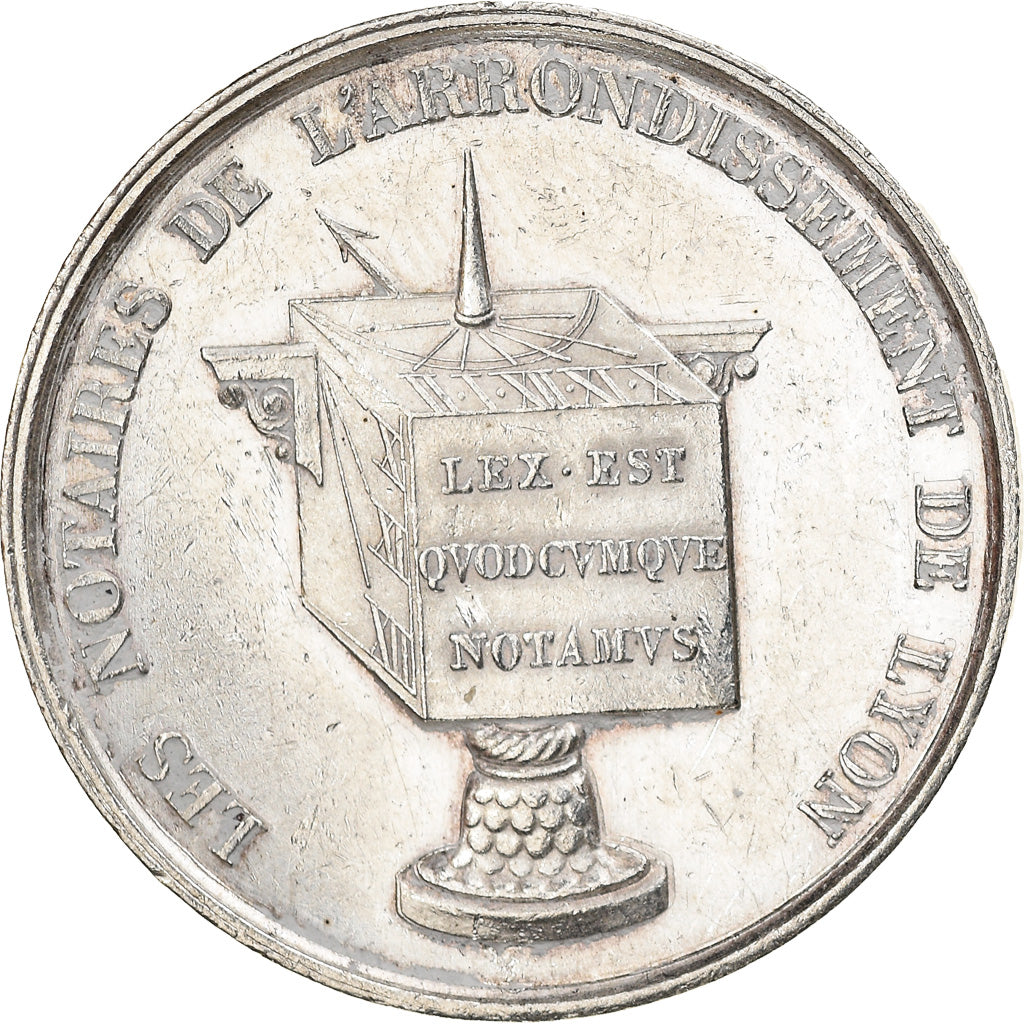 France, Token, Notary, Notaires de l'Arrondissement de Lyon, 1830, Barre