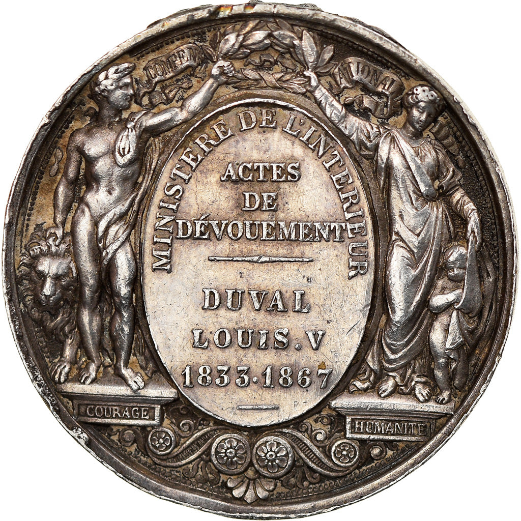 France, Médaille, Napoléon III, Ministère de l'Intérieur, Actes de
