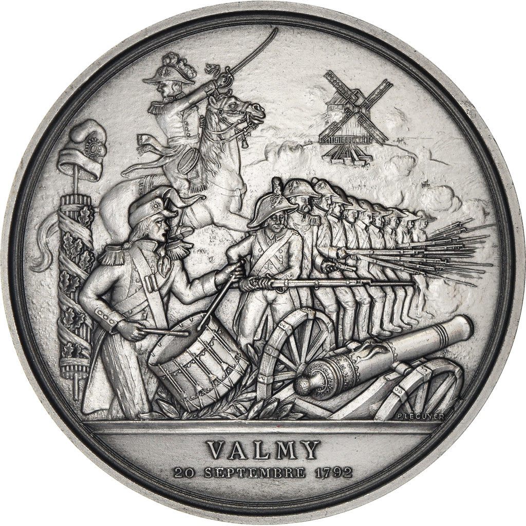 France, Medal, Révolution Française, Bataille de Valmy, History, 1988