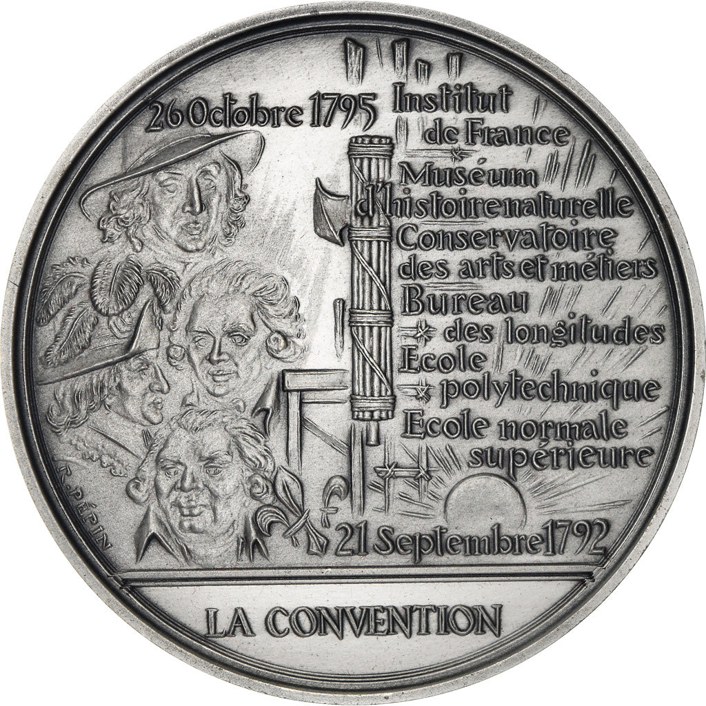 France, Medal, Révolution Française, La Convention, History, 1988, Pépin