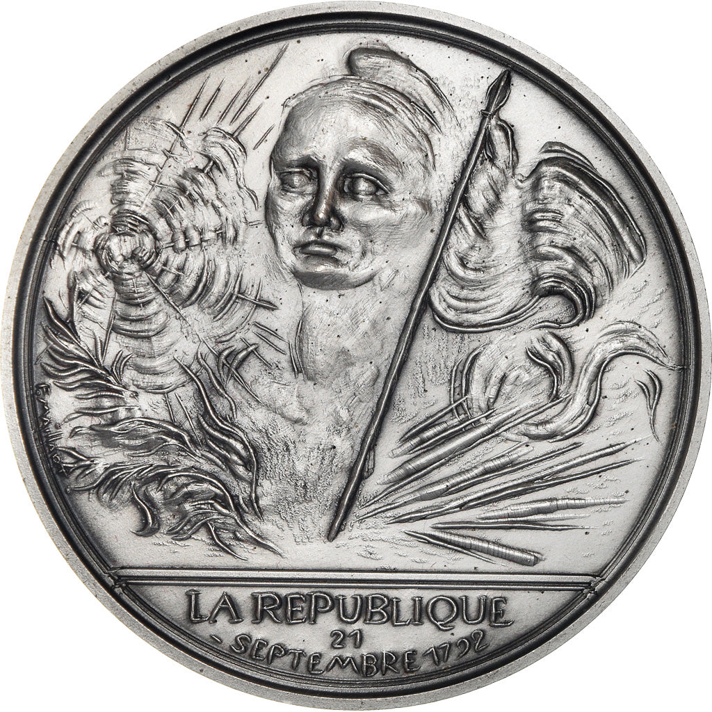 France, Médaille, Révolution Française, La République, History, 1988