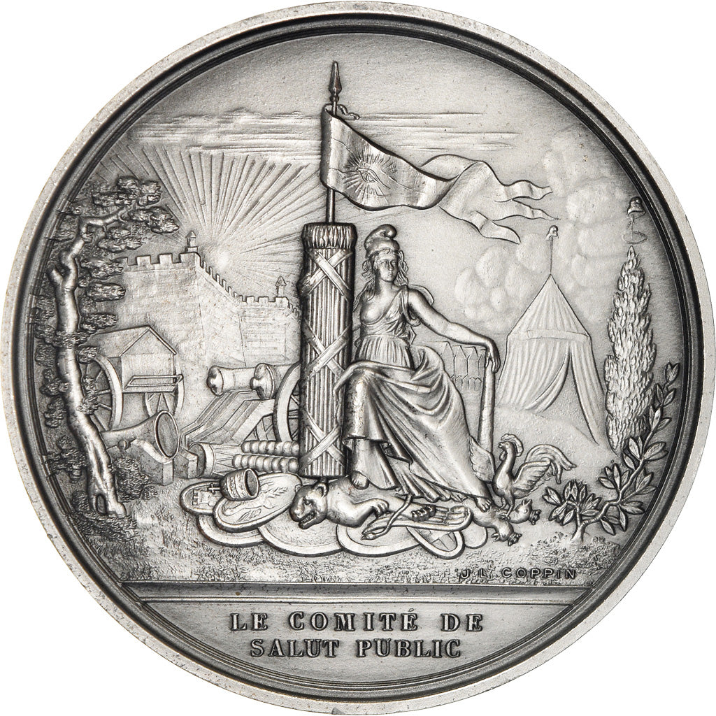 France, Medal, Révolution Française, Comité de Salut Public, History, Coppin
