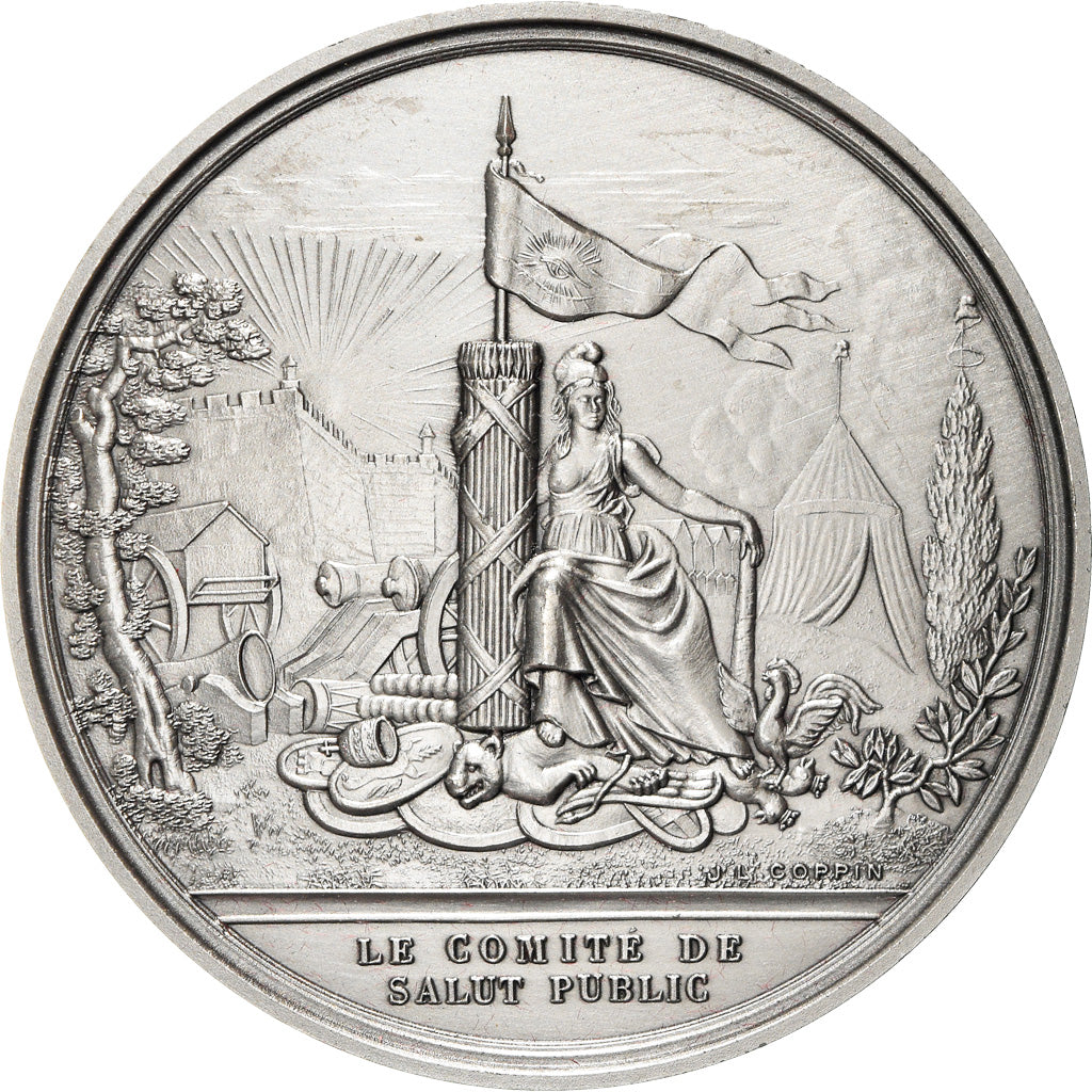 France, Medal, Révolution Française, Comité de Salut Public, History, Coppin