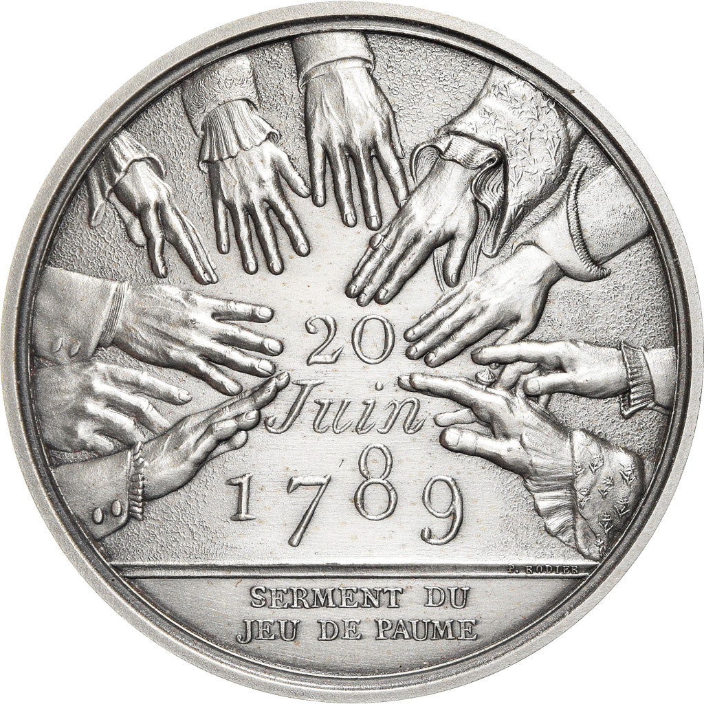 France, Medal, Révolution Française, Serment du Jeu de Paume, History, 1987