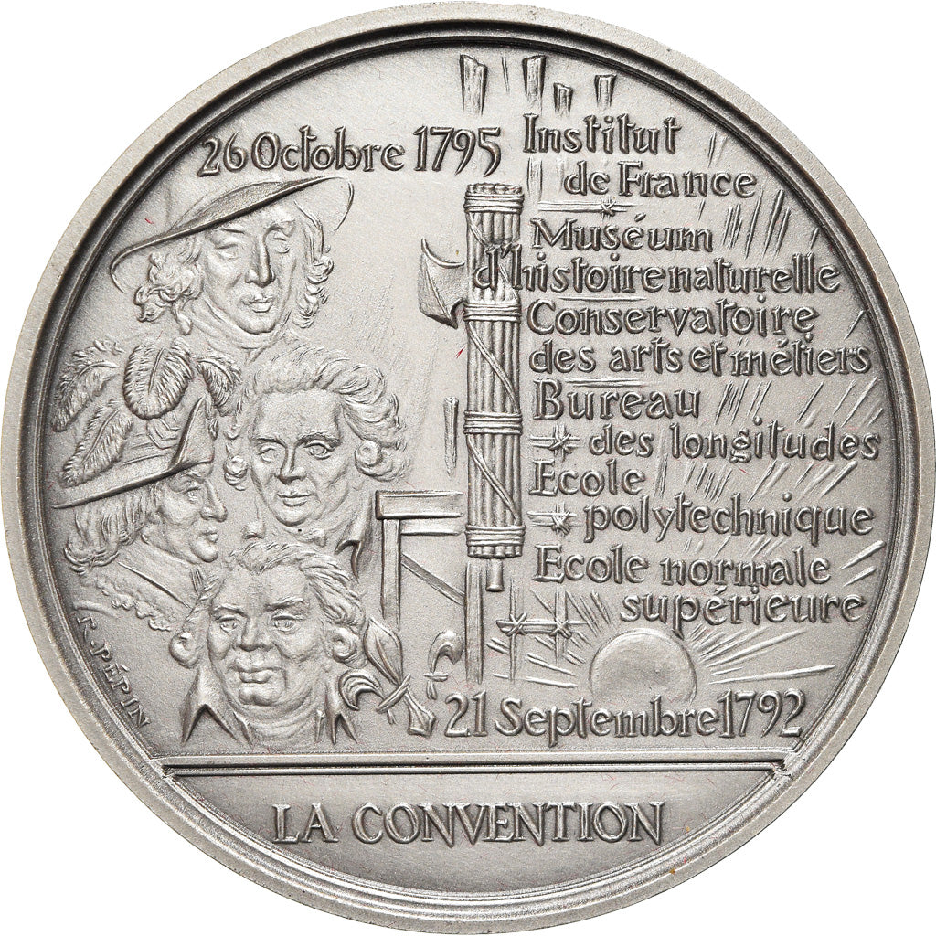 Francia, medalla, Révolution Française, La Convention, History, Pépin, SC+