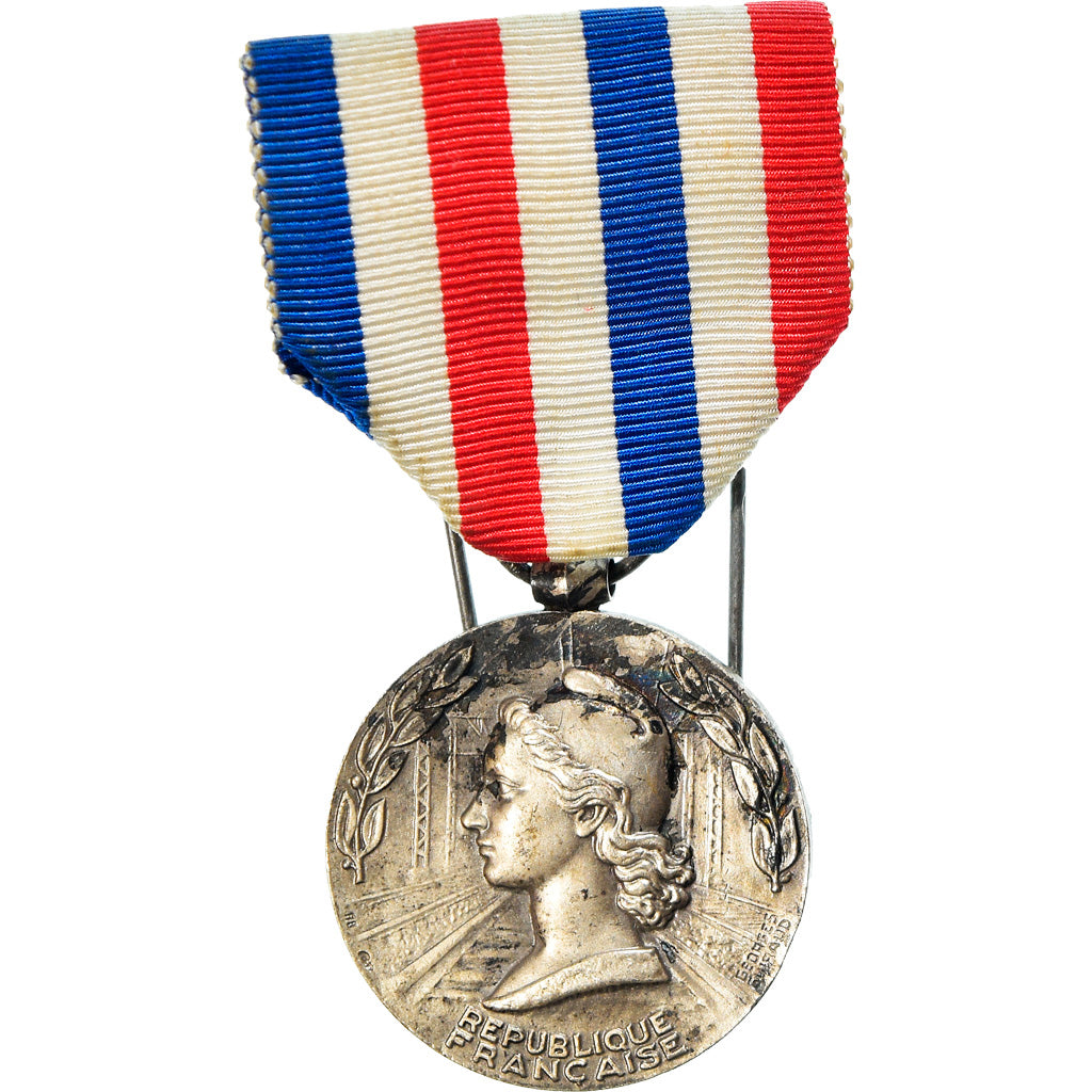 Frankrijk, Médaille d'honneur des chemins de fer, Railway, Medaille, 1961, Heel