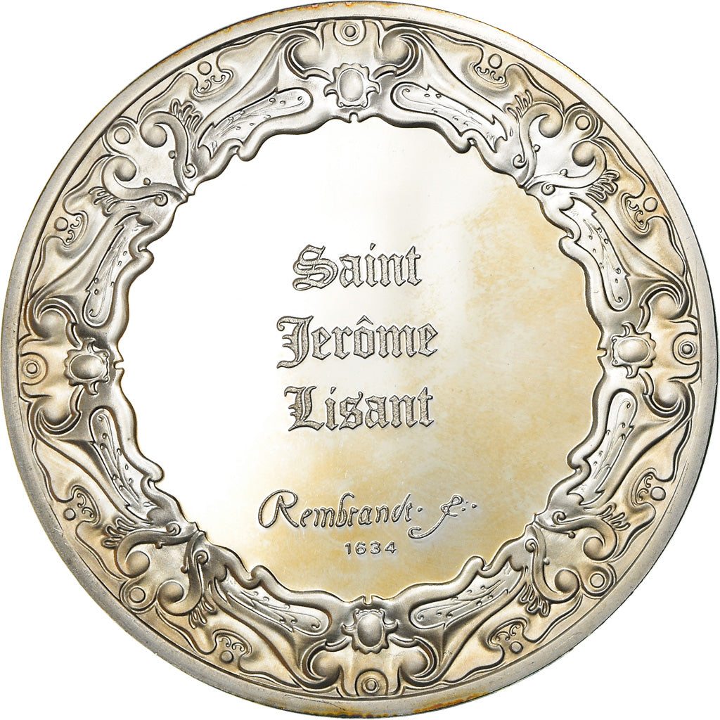 Francja, Medal, Peinture, Rembrandt, Saint Jérome Lisant, Sztuka i Kultura