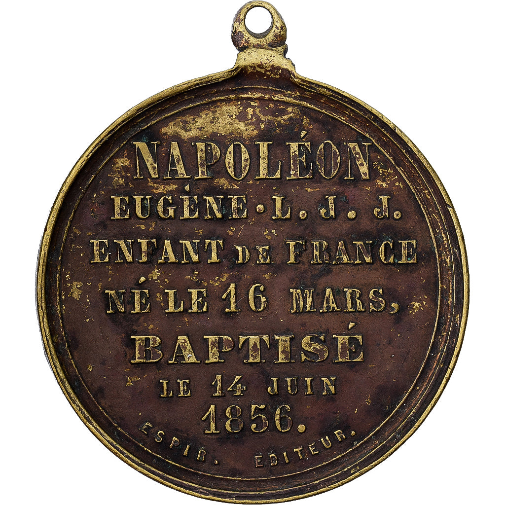 France, Medal, Baptème de Napoléon Eugène Louis, History, 1856, Bordes