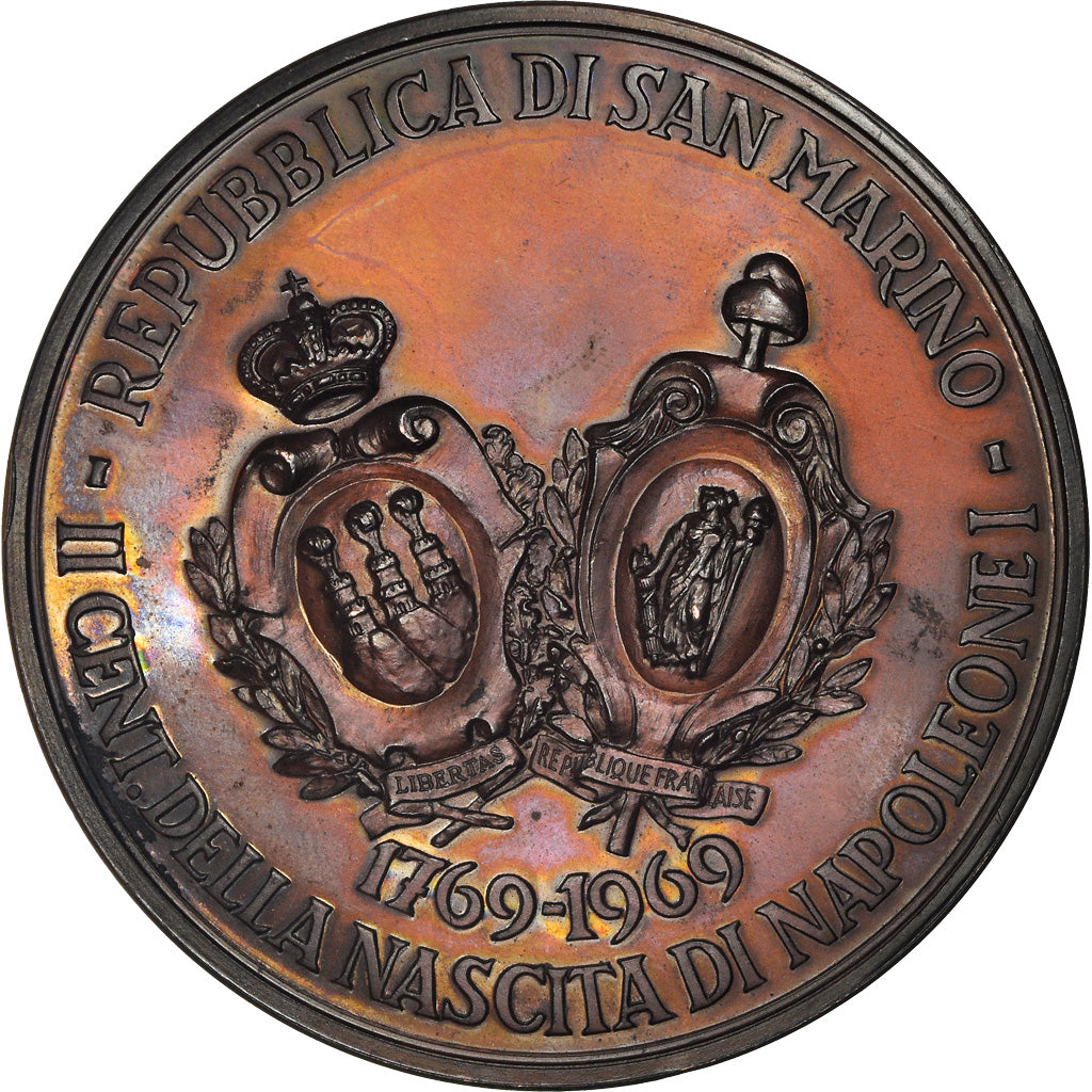 San Marino, Medal, Bicentenaire de la Naissance de Napoléon Ier, History, 1969