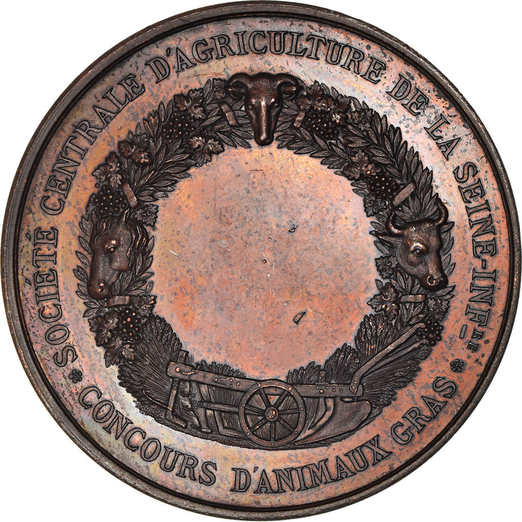 France, Médaille, Société d'Agriculture de la Seine Inférieure, Lecomte