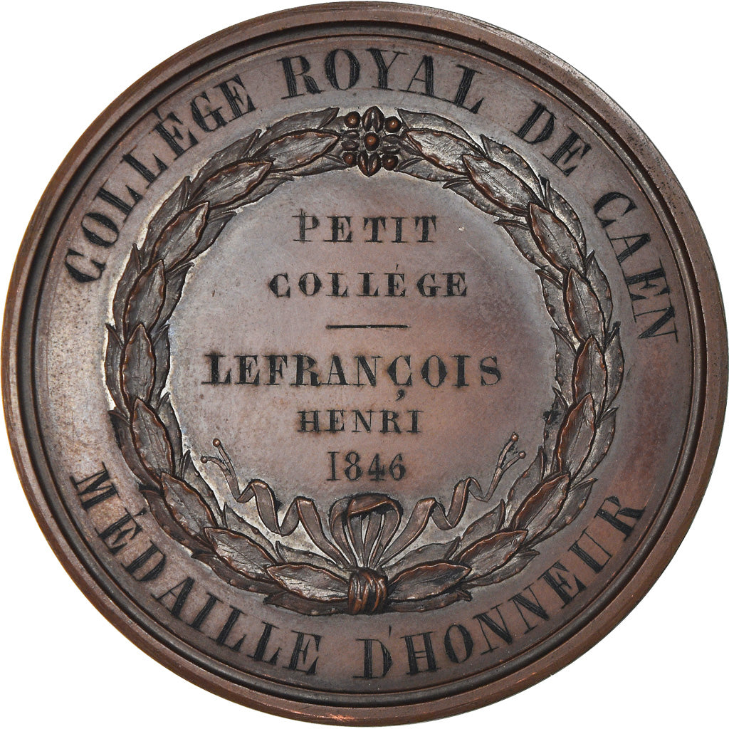 Francja, Medal, Louis-Philippe Ier, Collège Royale de Caen, 1846, Brenet