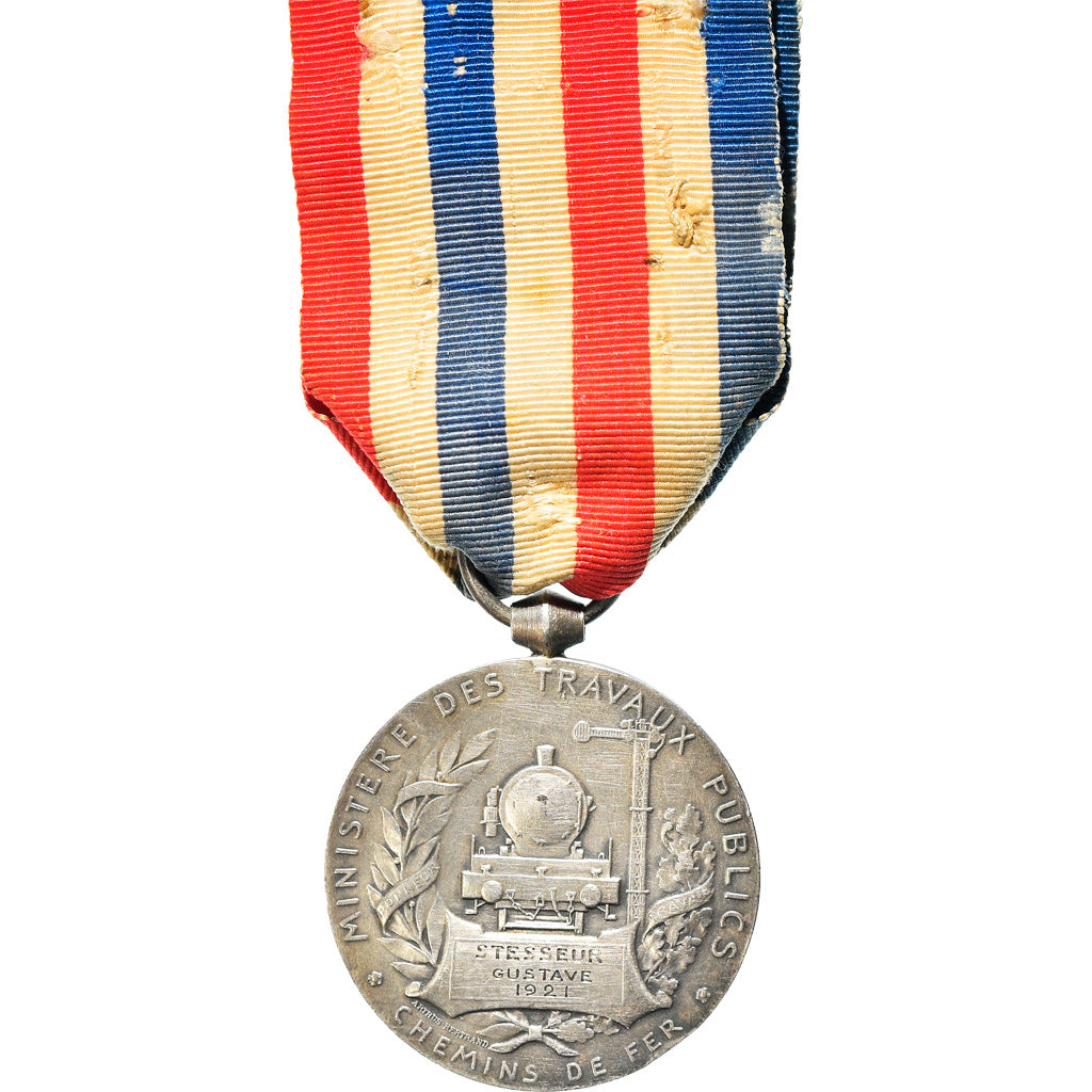 France, Honneur des Chemins de Fer, Medal, 1921, Very Good Quality, Roty