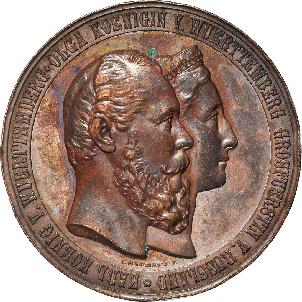 Francia, medalla, Wedding of Charles of Wuerttemberg and Olga Grand Duchess of