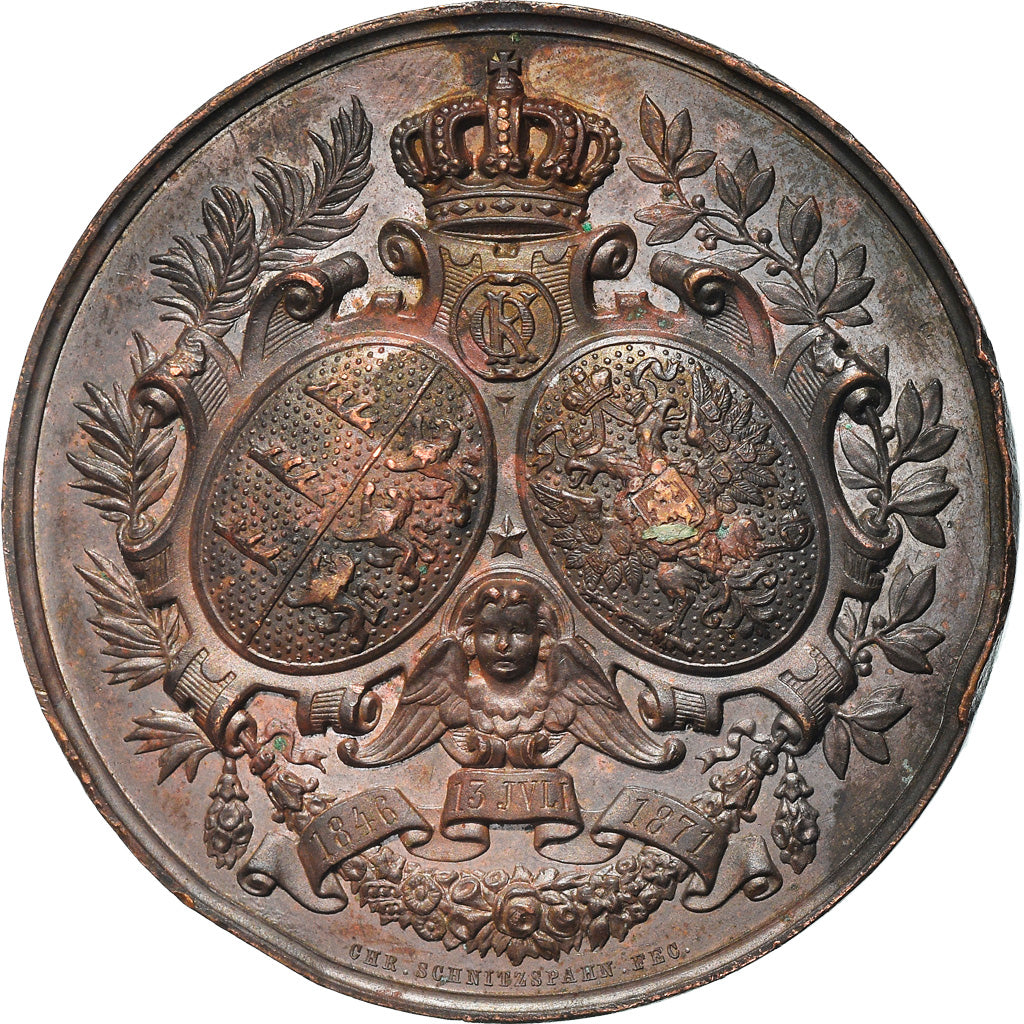 Francia, medalla, Wedding of Charles of Wuerttemberg and Olga Grand Duchess of