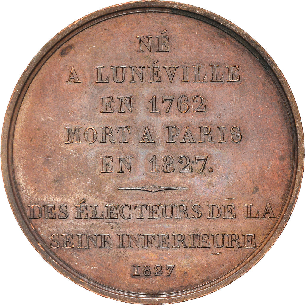 Frankrijk, Medaille, Stanislas Girardin, Seine Inférieure, Politics, 1827